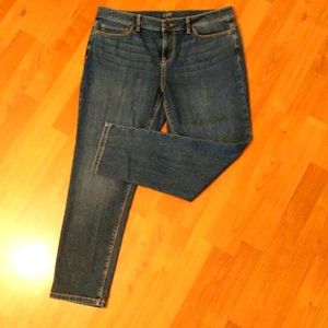 J Jill slim ankle 10 Petite denim blue jeans
